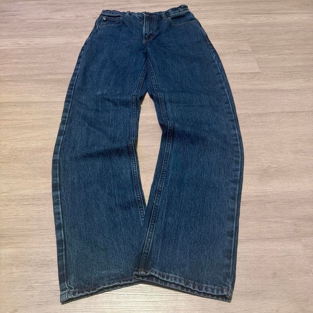 26x30 Blue Straight Leg Heavyweight Jeans Y2K Grunge Vintage 2000s
